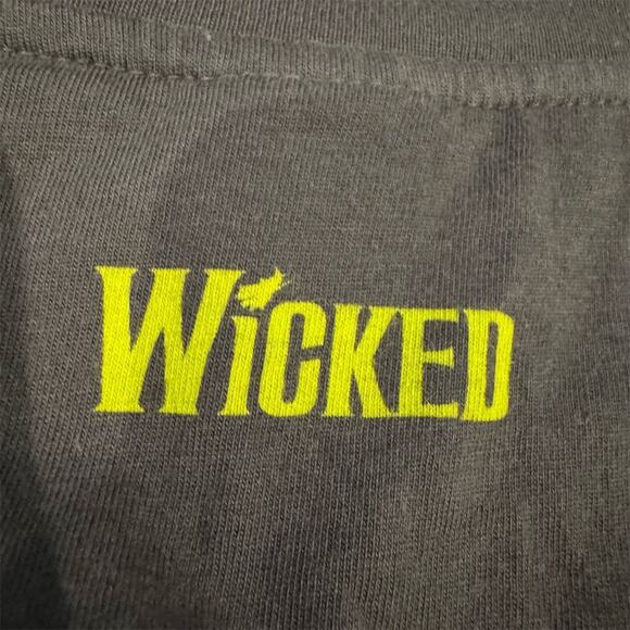 Wicked Broadway Musical "Defy Gravity" Shimmer T-Shirt XL Elphaba Green for Good - Picture 5 of 8
